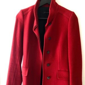 Zara Red Wool Coat
